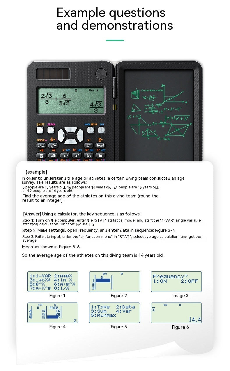 折りたたみ式科学計算機 手書きタブレット 学習機能計算機