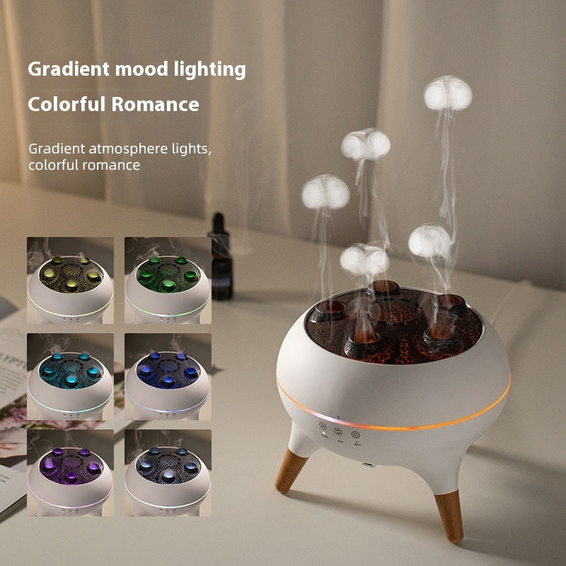 Household intelligent jellyfish ultrasonic air humidifier Ultrasonic porous vaporization timing remote control humidifier Aroma diffuser