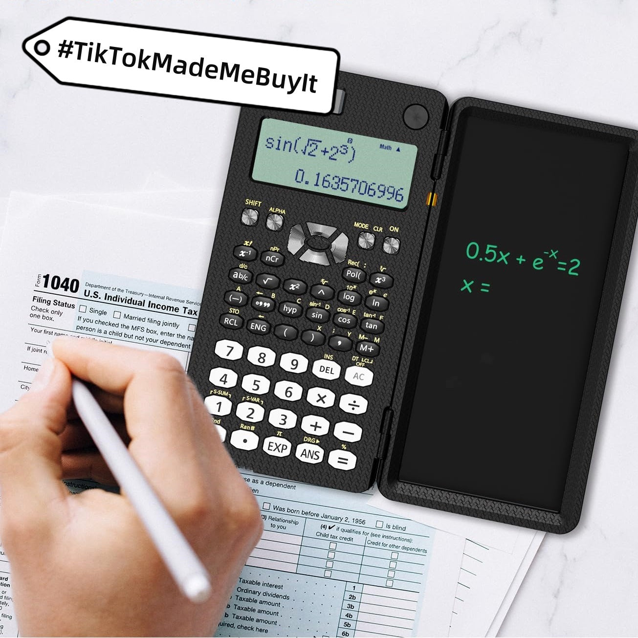折りたたみ式科学計算機 手書きタブレット 学習機能計算機